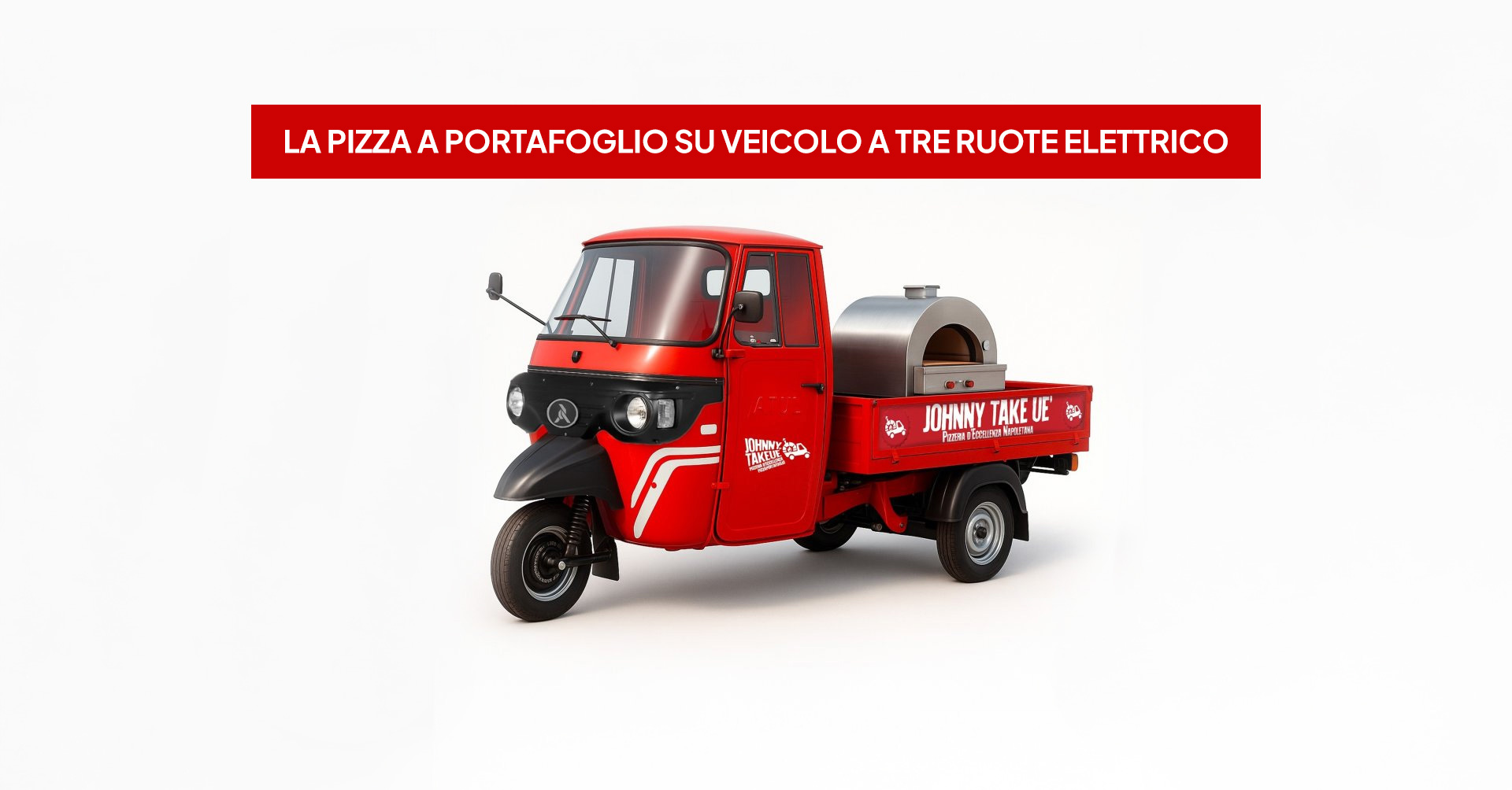 Pizza a portafoglio su veicolo a 3 ruote elettrico