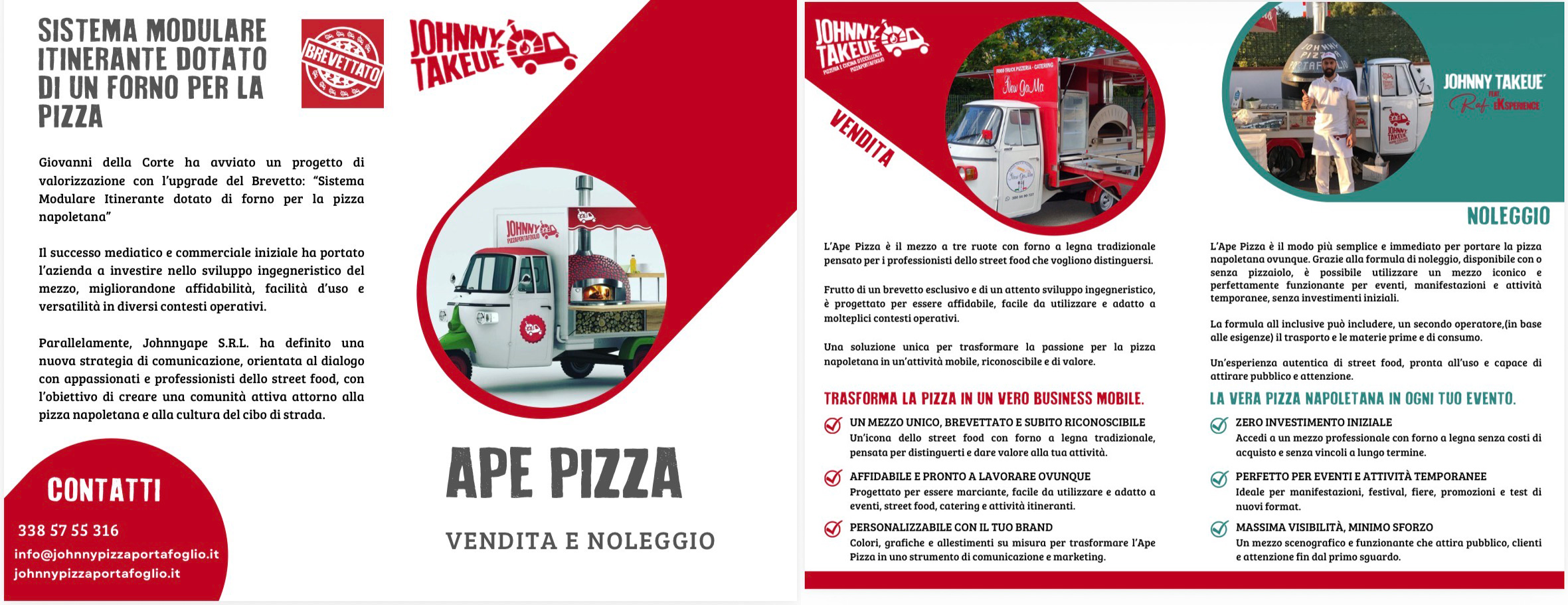 Flyer noleggio Johnny Pizza
